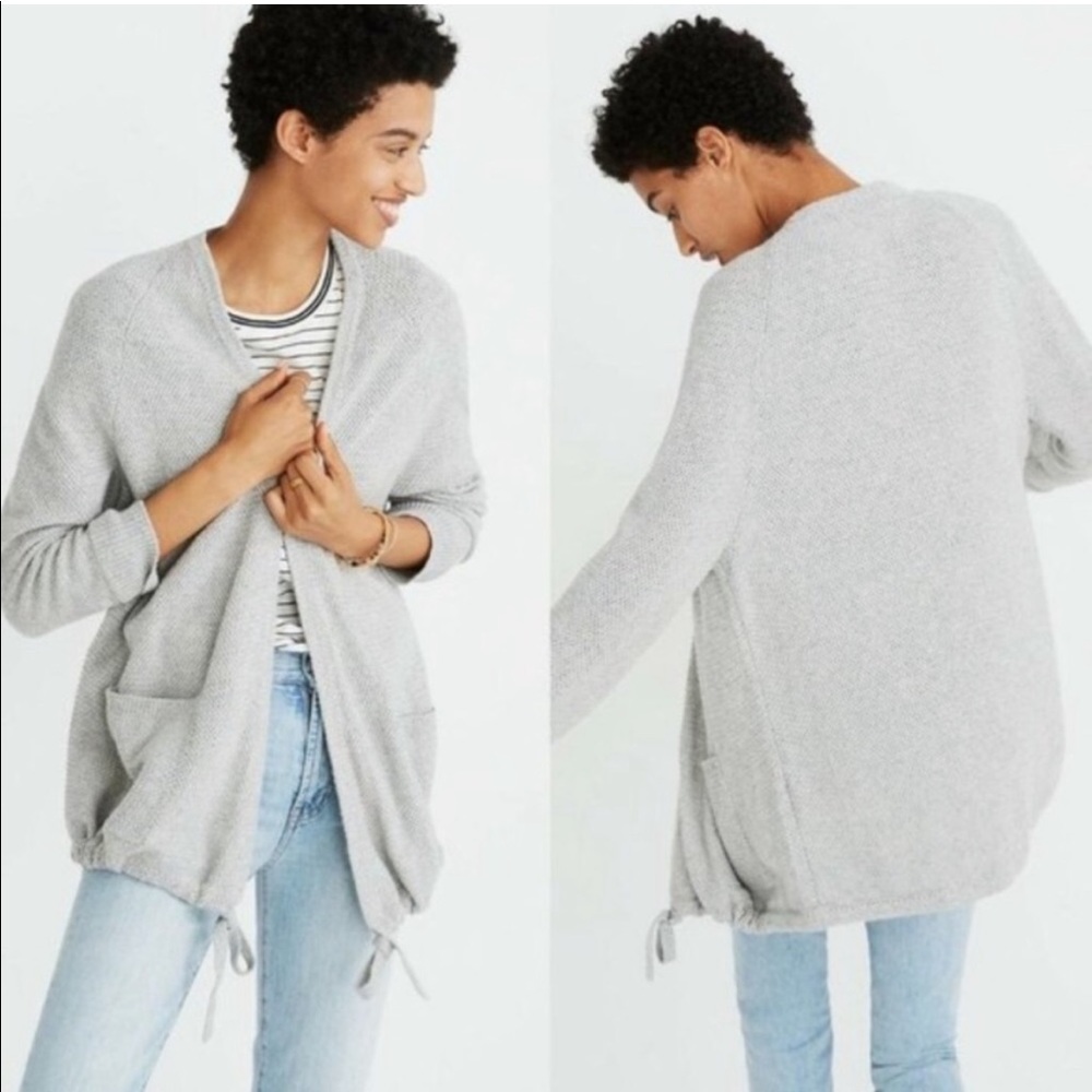 ◾️Madewell Palisades Gray Sweater Cardigan Size Large